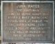 John Hayes Memorial Tablet