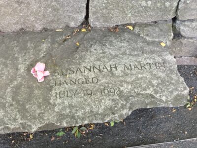 Susannh Martin's monument for Salem Witch Trials in 1692